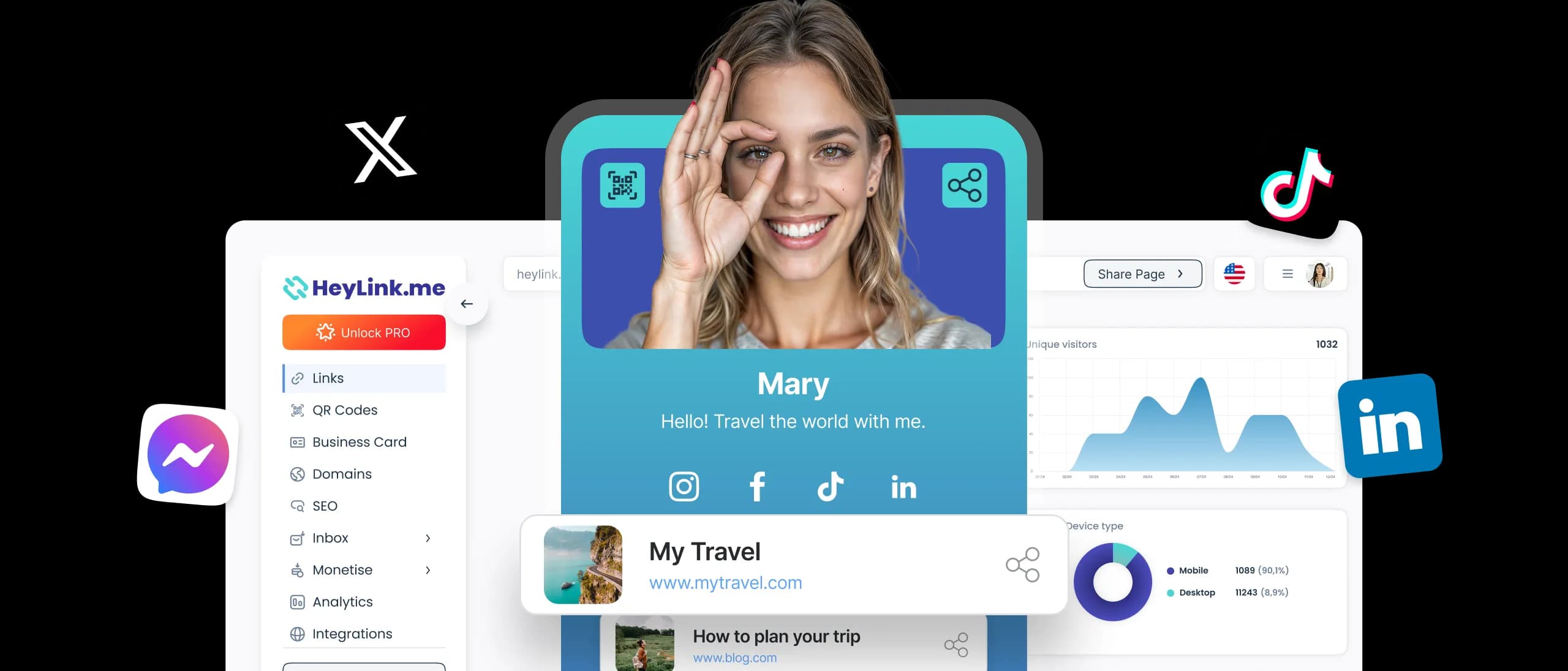 HeyLink.me Platform Dashboard
